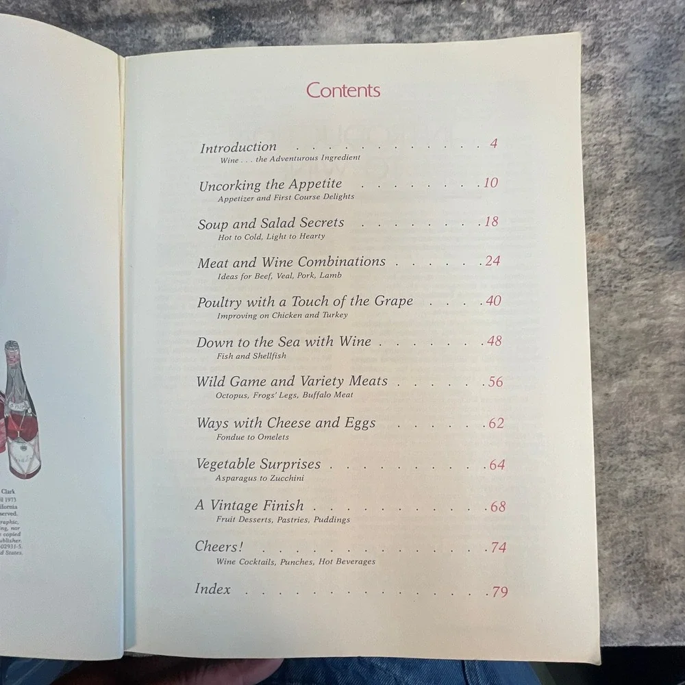 Cooking with Wine Sunset Book Vintage Paperback Cookbook Lane Magazine‎ Company
